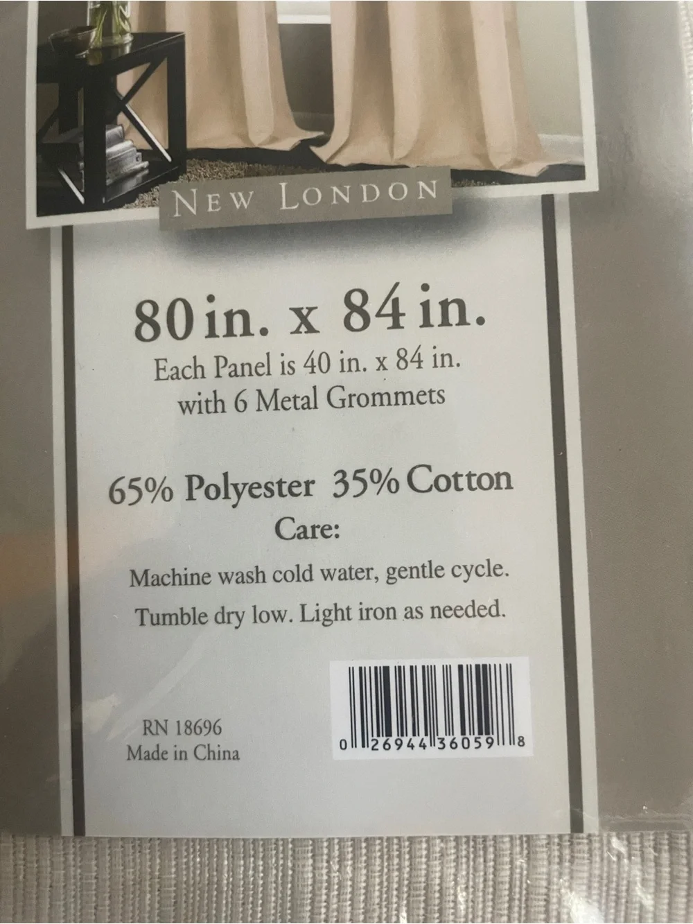 Textured Solid Panel Pairs Curtain Set - Cream